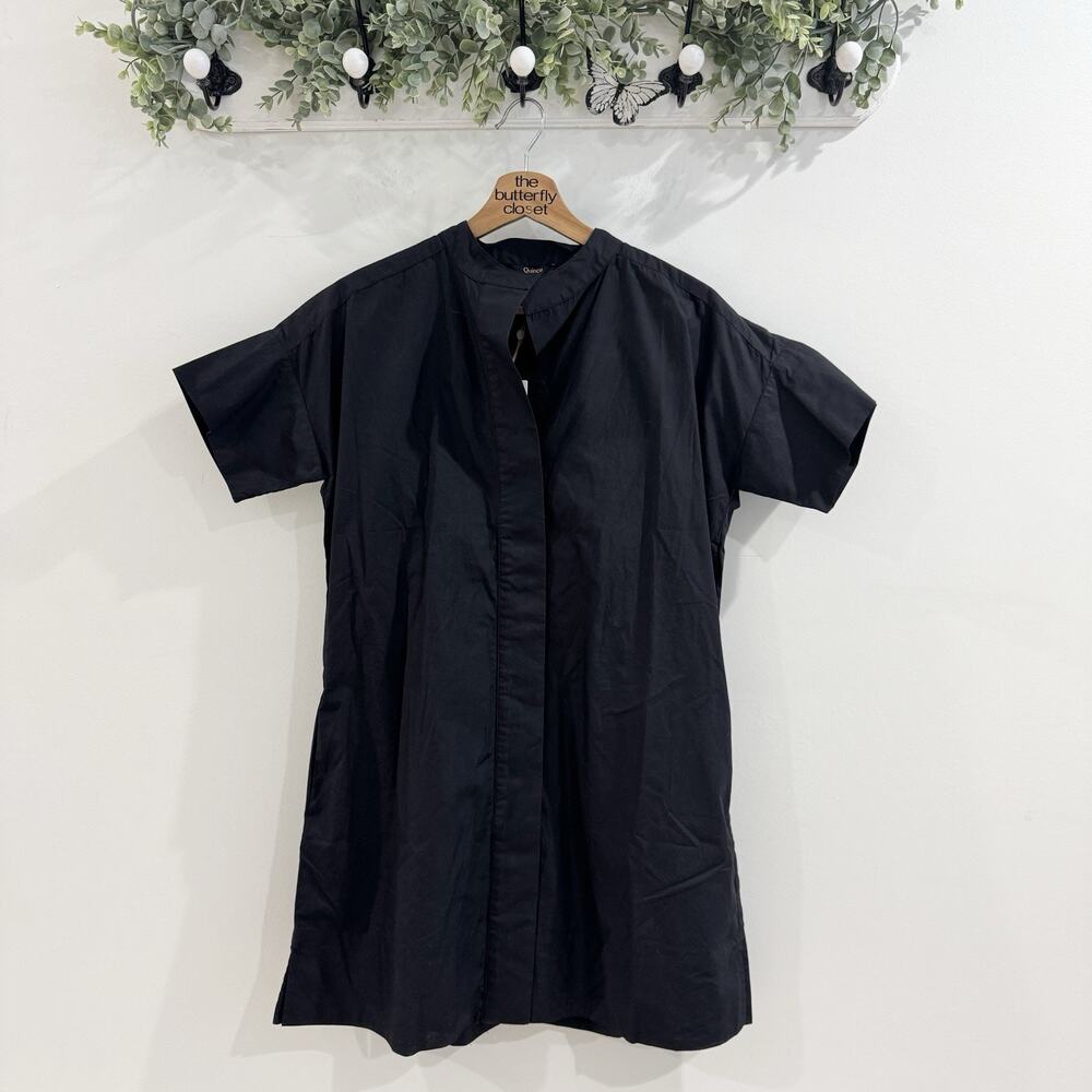 New Quince Organic Cotton Boxy Shirt Dress XS Oversized PP295 quiet luxury